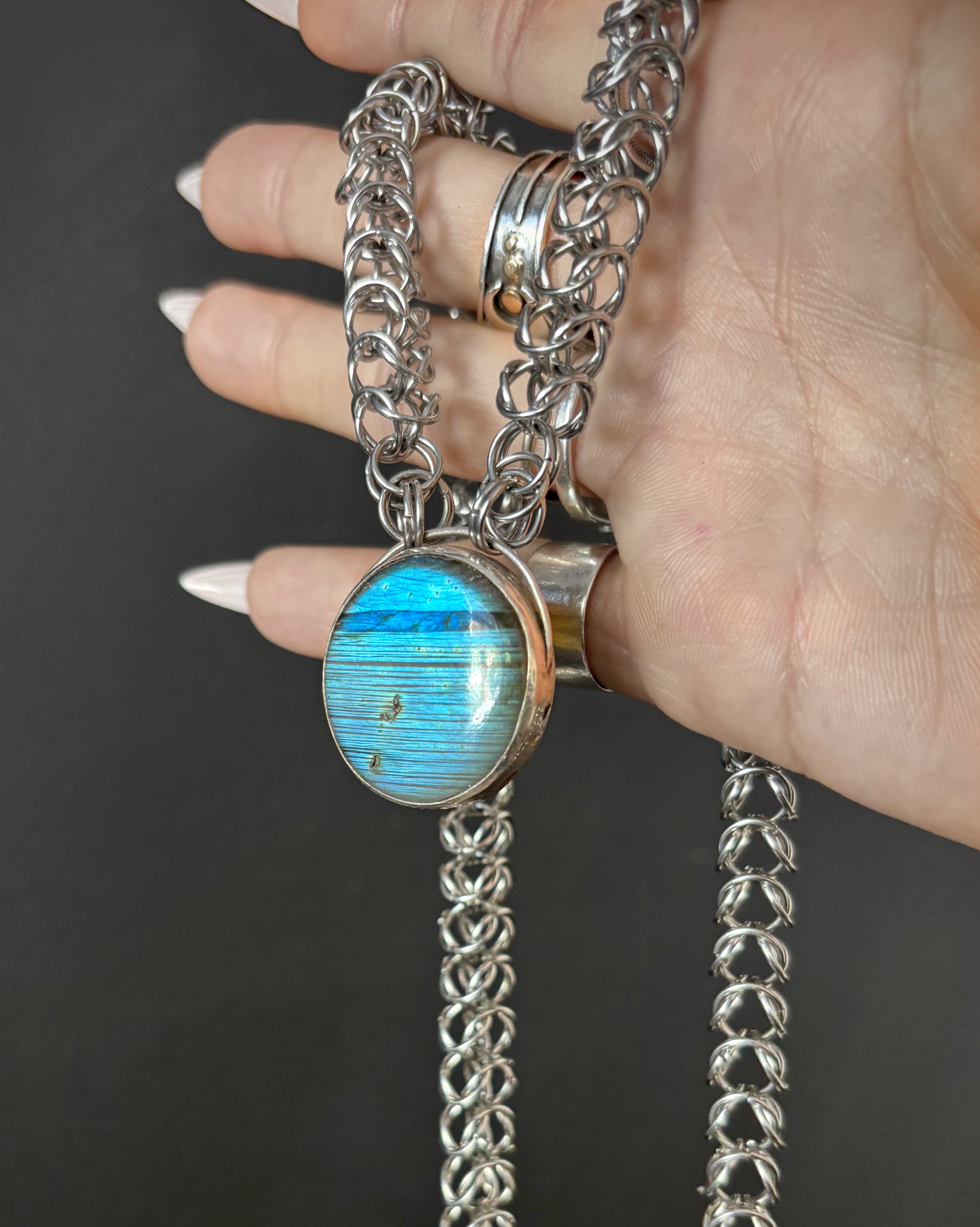 LABRADORITE NEPTUNE TALISMAN